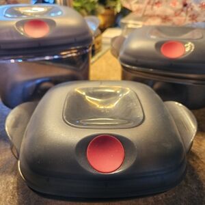 Set of (3) Tupperware Heat and Serve